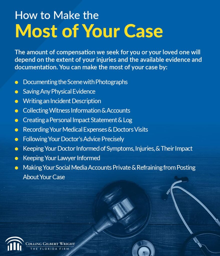 How to make the most of your case. | Colling Gilbert Wright Orlando personal injury lawyer