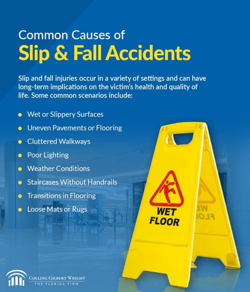 Common causes of slip & fall accidents. | Colling Gilbert Wright