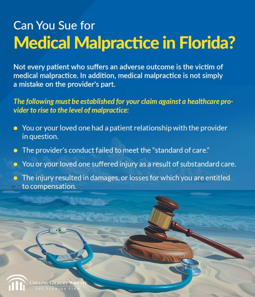 Can you sue for medical malpractice in Florida? | Colling Gilbert Wright